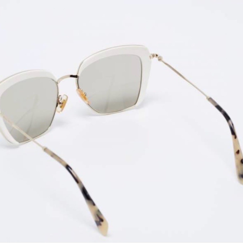 Miu Miu White SMU 52Q Cat Eye Sunglasses - Picture 3 of 7